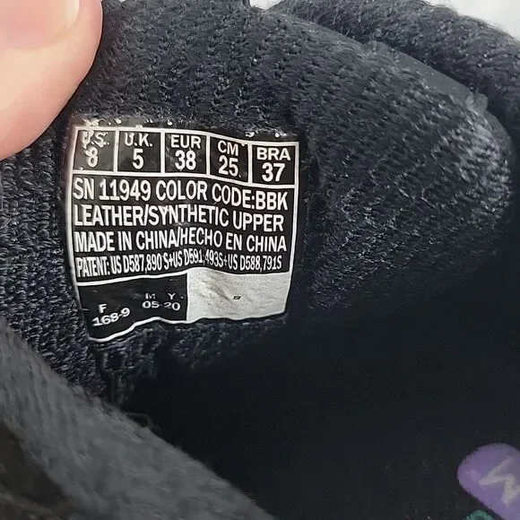 Skechers D'Lites Play On Shoe black leather Women's Size 8 - Picture 8 of 10